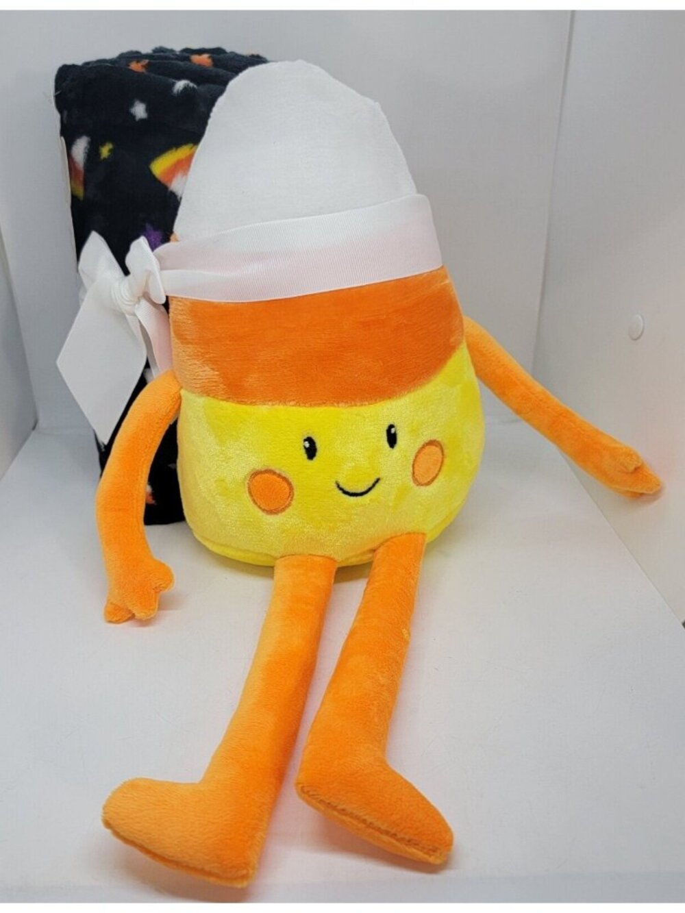 Halloween Candy Corn & Throw Blanket 50" x 60" Goblin and Ghoul